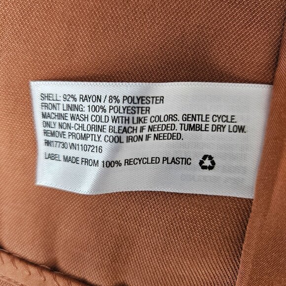 A New Day Women's Essential Blazer Double-Breasted Tan Size Small Business Chic - Picture 13 of 13